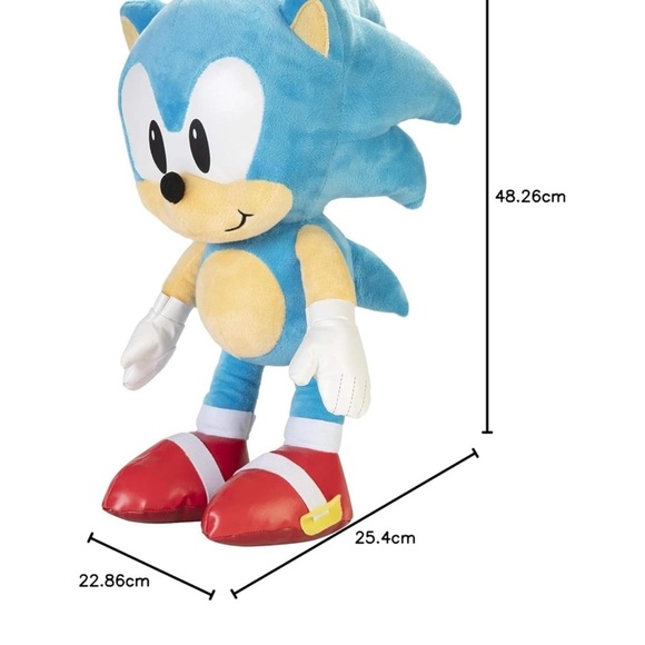 Sonic The Hedgehog Jumbo Plush 18 Inches Tall Stuffed Toy Collectible - Picture 3 of 6